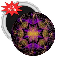 Pattern Design Geometric Decoration 3  Magnets (10 Pack)  by Simbadda