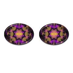 Pattern Design Geometric Decoration Cufflinks (oval) by Simbadda