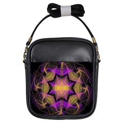 Pattern Design Geometric Decoration Girls Sling Bags by Simbadda