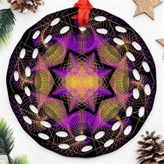 Pattern Design Geometric Decoration Round Filigree Ornament (two Sides) by Simbadda