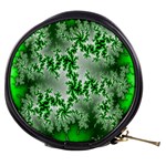 Green Fractal Background Mini Makeup Bags Front