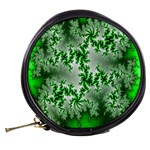 Green Fractal Background Mini Makeup Bags Back