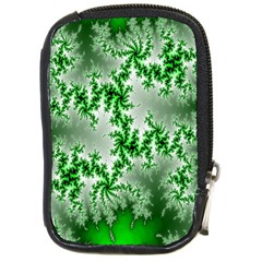 Green Fractal Background Compact Camera Cases by Simbadda