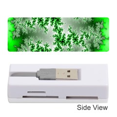 Green Fractal Background Memory Card Reader (stick)  by Simbadda