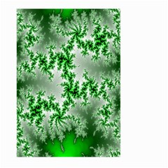 Green Fractal Background Large Garden Flag (two Sides) by Simbadda