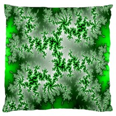 Green Fractal Background Standard Flano Cushion Case (two Sides) by Simbadda