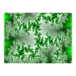 Green Fractal Background Double Sided Flano Blanket (Mini)  35 x27  Blanket Back