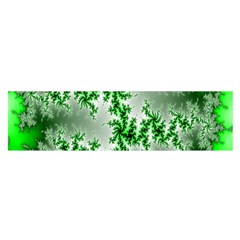 Green Fractal Background Satin Scarf (oblong) by Simbadda