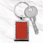 Abstract Seamless Floral Pattern Key Chains (Rectangle)  Front