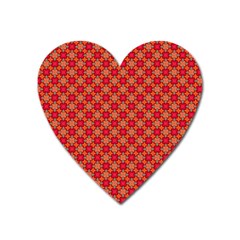 Abstract Seamless Floral Pattern Heart Magnet by Simbadda