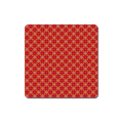 Abstract Seamless Floral Pattern Square Magnet by Simbadda