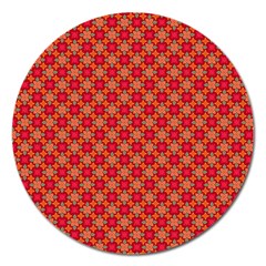 Abstract Seamless Floral Pattern Magnet 5  (round) by Simbadda