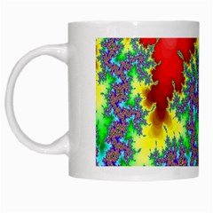 Colored Fractal Background White Mugs by Simbadda