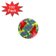 Colored Fractal Background 1  Mini Magnets (100 Pack)  by Simbadda