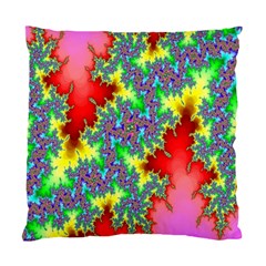 Colored Fractal Background Standard Cushion Case (two Sides) by Simbadda