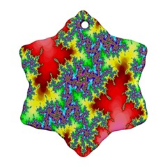 Colored Fractal Background Ornament (snowflake) by Simbadda