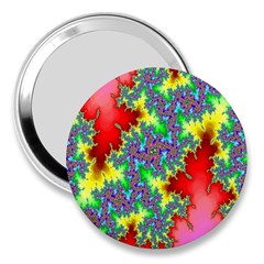 Colored Fractal Background 3  Handbag Mirrors by Simbadda