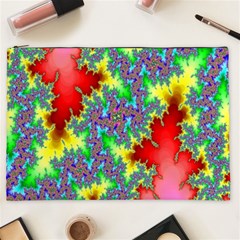 Colored Fractal Background Cosmetic Bag (xxl)  by Simbadda