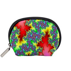 Colored Fractal Background Accessory Pouches (small)  by Simbadda