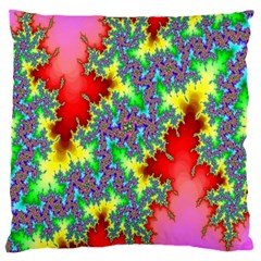 Colored Fractal Background Standard Flano Cushion Case (two Sides) by Simbadda