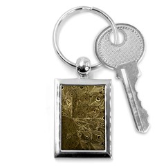 Peacock Metal Tray Key Chains (rectangle)  by Simbadda