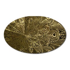 Peacock Metal Tray Oval Magnet by Simbadda