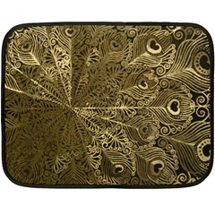 Peacock Metal Tray Double Sided Fleece Blanket (mini)  by Simbadda