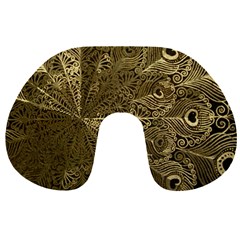 Peacock Metal Tray Travel Neck Pillows by Simbadda