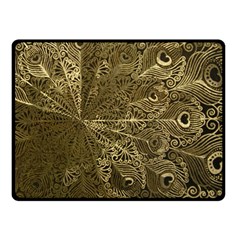 Peacock Metal Tray Double Sided Fleece Blanket (small)  by Simbadda