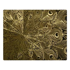 Peacock Metal Tray Double Sided Flano Blanket (large)  by Simbadda