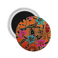 Colorful The Beautiful Of Art Indonesian Batik Pattern 2 25  Magnets by Simbadda