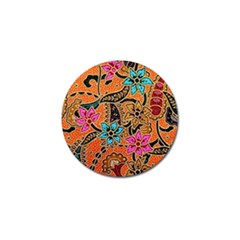 Colorful The Beautiful Of Art Indonesian Batik Pattern Golf Ball Marker by Simbadda