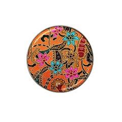 Colorful The Beautiful Of Art Indonesian Batik Pattern Hat Clip Ball Marker by Simbadda