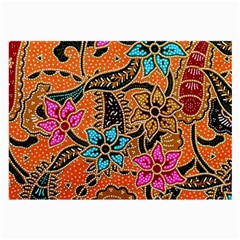 Colorful The Beautiful Of Art Indonesian Batik Pattern Large Glasses Cloth by Simbadda