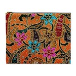 Colorful The Beautiful Of Art Indonesian Batik Pattern Cosmetic Bag (XL) Front