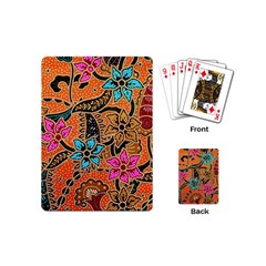 Colorful The Beautiful Of Art Indonesian Batik Pattern Playing Cards (mini)  by Simbadda