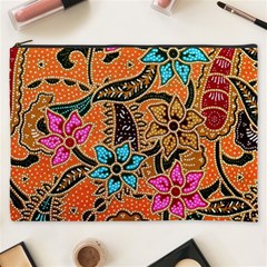 Colorful The Beautiful Of Art Indonesian Batik Pattern Cosmetic Bag (xxxl)  by Simbadda