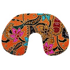 Colorful The Beautiful Of Art Indonesian Batik Pattern Travel Neck Pillows by Simbadda