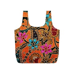 Colorful The Beautiful Of Art Indonesian Batik Pattern Full Print Recycle Bags (s)  by Simbadda