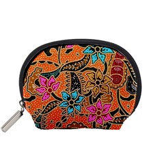 Colorful The Beautiful Of Art Indonesian Batik Pattern Accessory Pouches (small)  by Simbadda