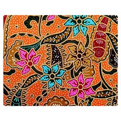 Colorful The Beautiful Of Art Indonesian Batik Pattern Double Sided Flano Blanket (medium)  by Simbadda