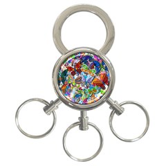 Color Butterfly Texture 3-ring Key Chains by Simbadda