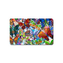 Color Butterfly Texture Magnet (name Card) by Simbadda