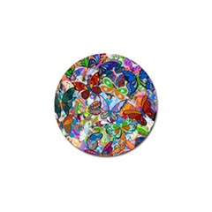 Color Butterfly Texture Golf Ball Marker (10 Pack) by Simbadda