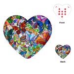 Color Butterfly Texture Playing Cards (Heart)  Front