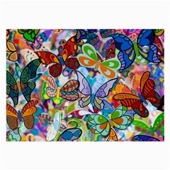 Color Butterfly Texture Large Glasses Cloth by Simbadda