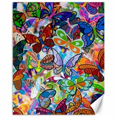 Color Butterfly Texture Canvas 11  X 14   by Simbadda