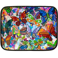 Color Butterfly Texture Fleece Blanket (mini) by Simbadda