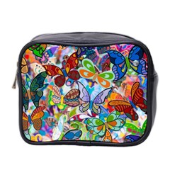 Color Butterfly Texture Mini Toiletries Bag 2-side by Simbadda