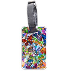 Color Butterfly Texture Luggage Tags (one Side)  by Simbadda